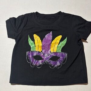 Kids unisex Mardi Gras T shirt size 1-2 y